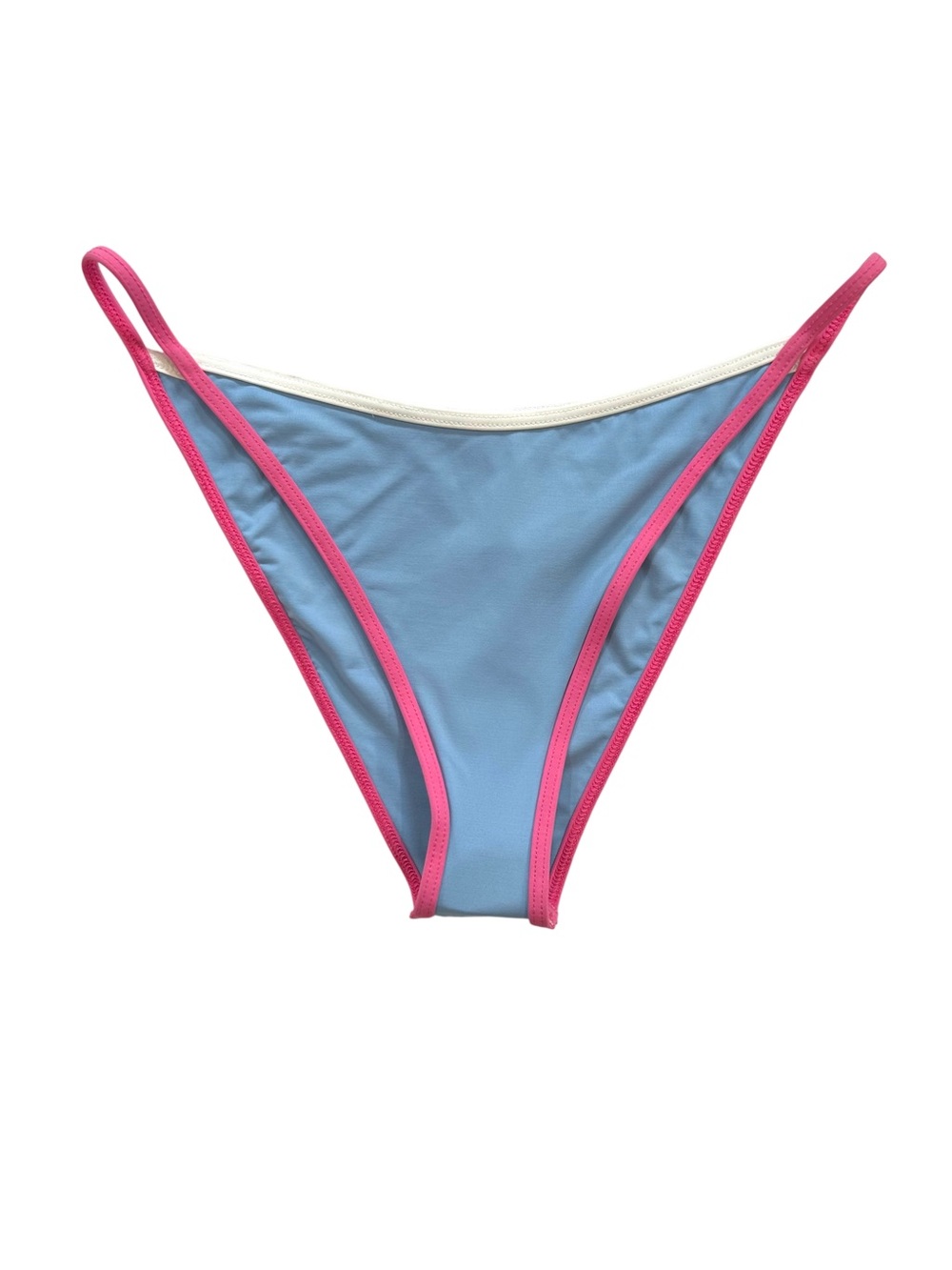 L*Space L Space Tommy Bitsy Bikini Bottoms Swimsuit XL Blue Pink White NWOT